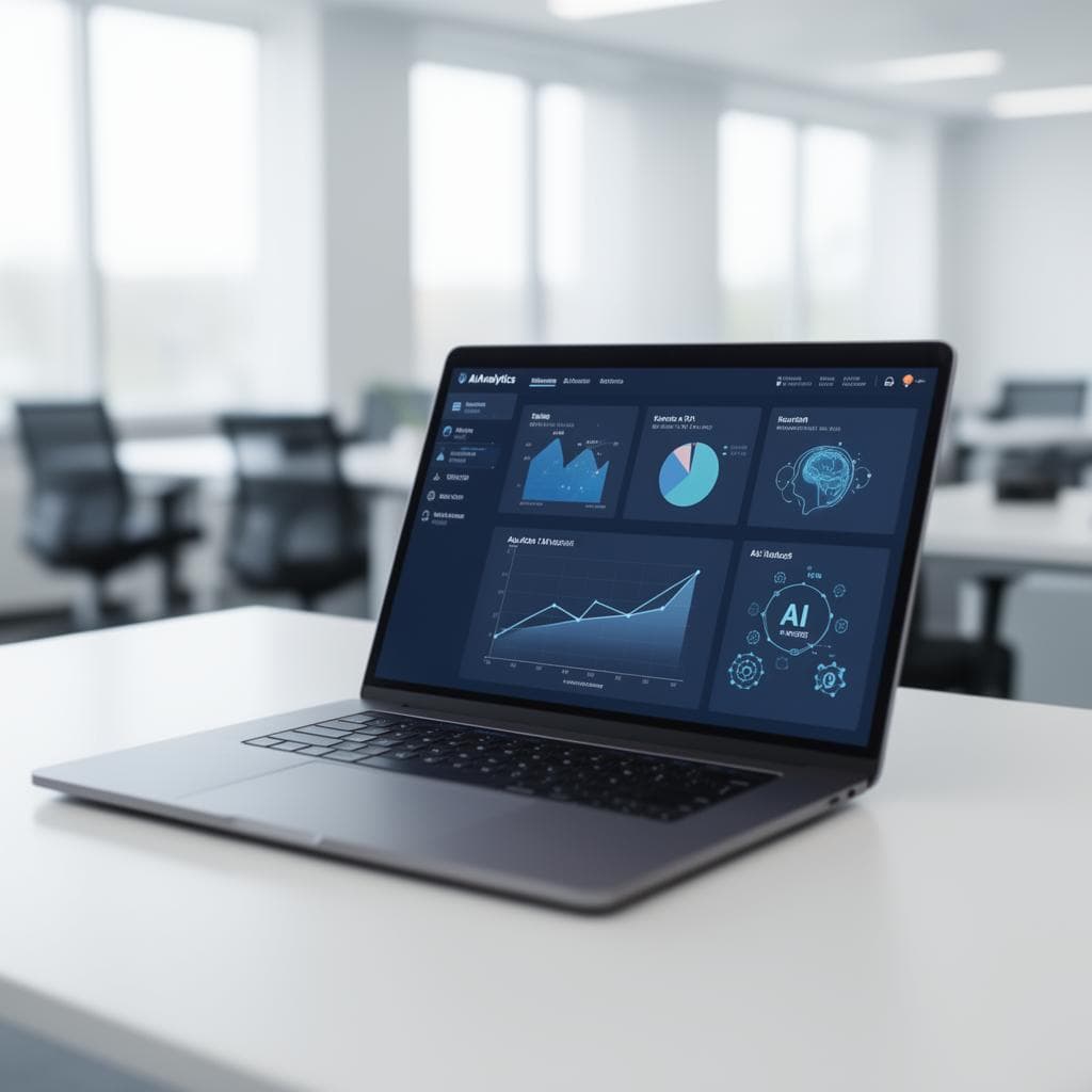 Tableau de bord d'analyse Aflê VBG sur un ordinateur portable